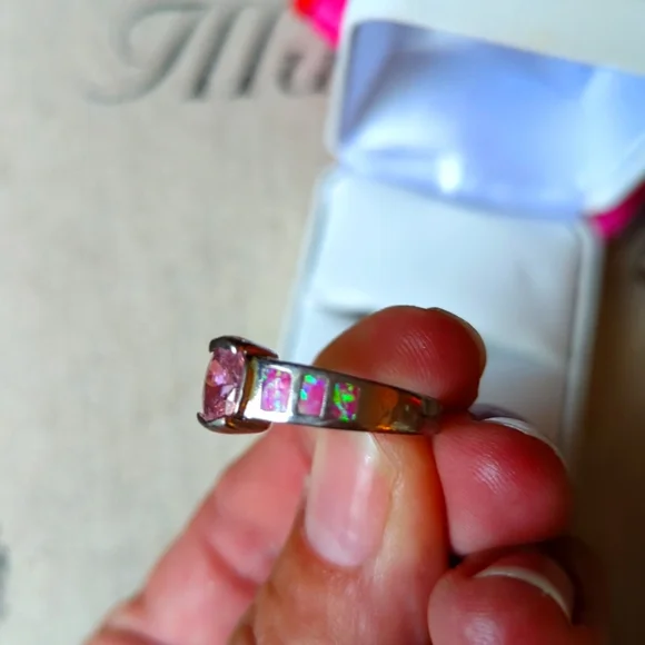 Nwt Pink Sapphire Ring Size 6.5